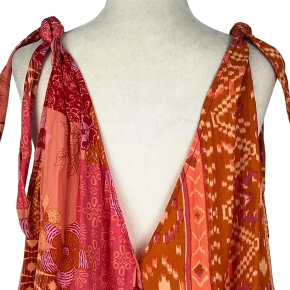 Free PEOPLE LIGHTWEIGHT MATTE SATIN TIED TO YOU TANK LEMONADE COMBO LARGE NWT - Picture 9 of 16